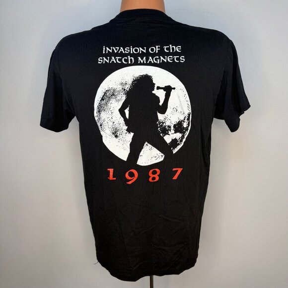 Vintage 1980s Whitesnake Concert Tour T-Shirt Invasion of the Snatch Magnets M/L - Picture 2 of 6